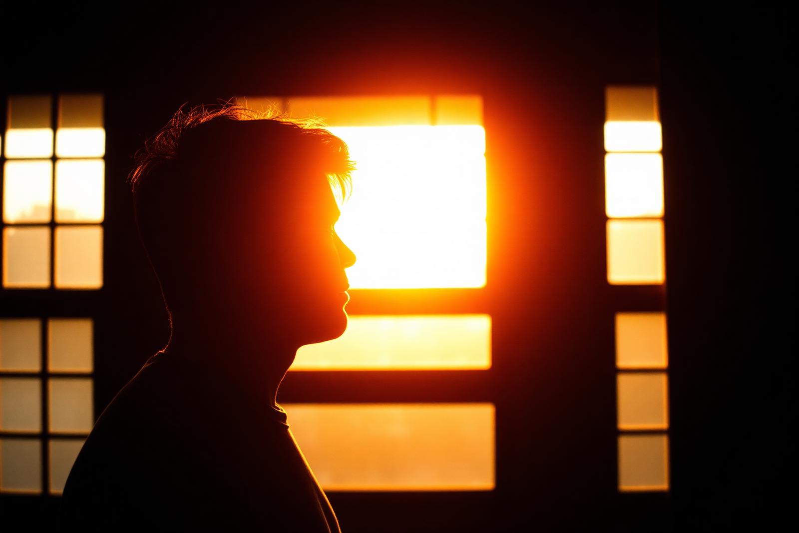 Perfil em contraluz